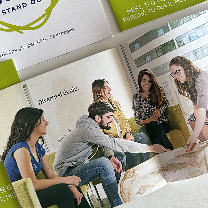 NEST, nuovo studentato di Trento. Particolare della brochure