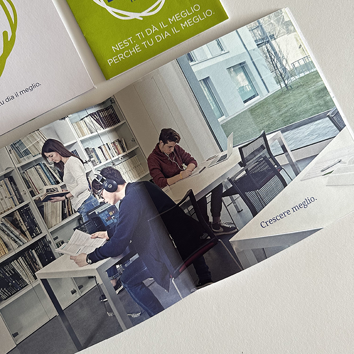 NEST, nuovo studentato di Trento. Particolare della brochure